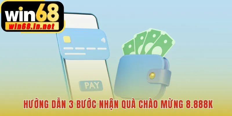 Quy trình nhận quà chào mừng được thiết kế đơn giản với ba bước