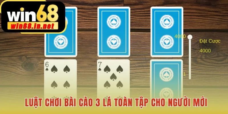 Bài Cào 3 Lá bắt đầu từ quy tắc tính điểm và xếp hạng bài